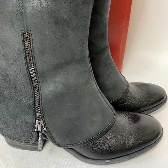 Donald J. Pliner Devi7 tall black leather boots 6 - Picture 4 of 10